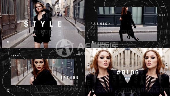 品牌服装时尚广告片头AE模板