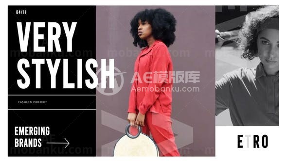 时尚风格广告图文宣传AE模板