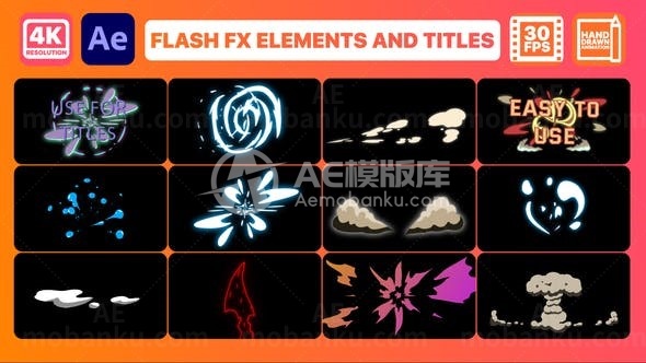 闪烁动画特效包AE模板