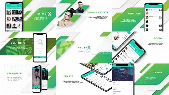 手机应用图文版式宣传AE模板