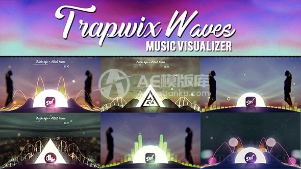 音频可视化均衡器展示AE模板