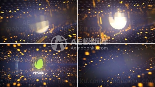 数字高科技元素标志AE模板