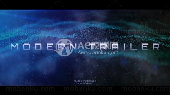 星空抽象预告片标题展示AE模板