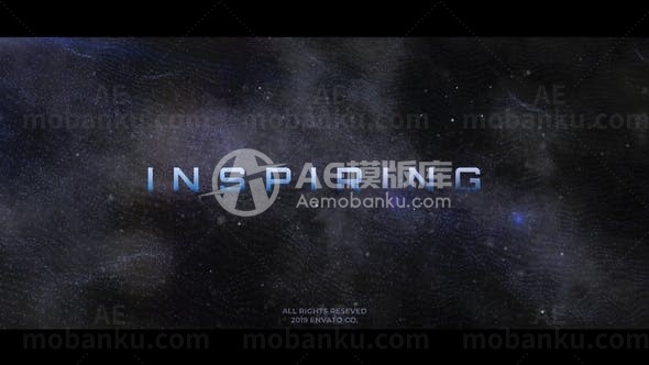 抽象粒子背景标题AE模板