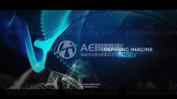 抽象画面空间效果标题AE模板