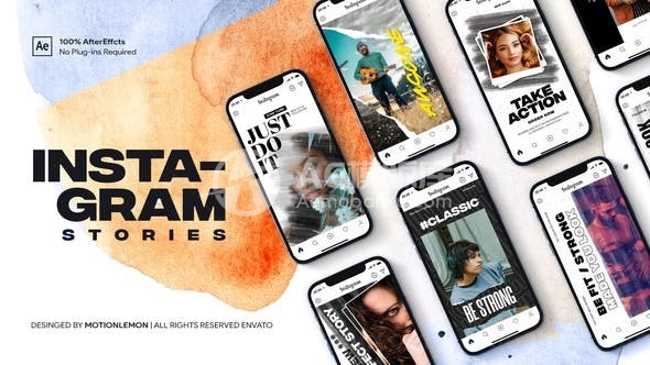 手机端时尚视频包AE模板