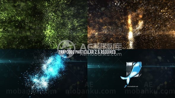 发光粒子标志展示AE模板