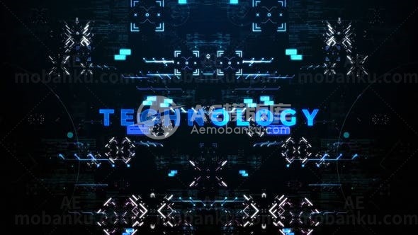 数字科技界面展示AE模板