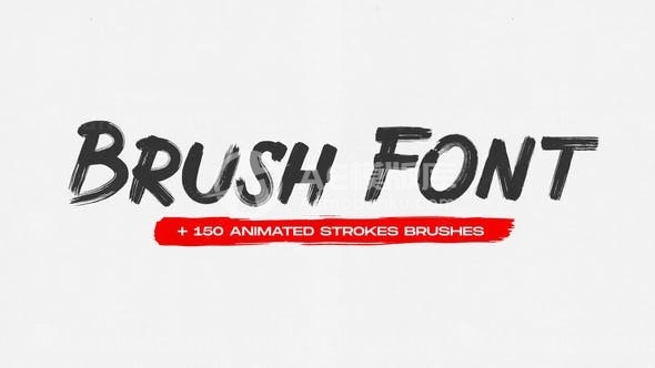 笔刷动画效果字体版式AE模板