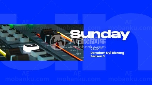 电视栏目时间安排字幕包AE模板