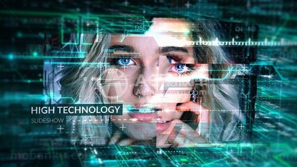 未来高科技数字幻灯片AE模板