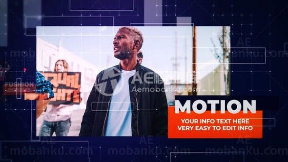 科技背景图文幻灯片AE模板