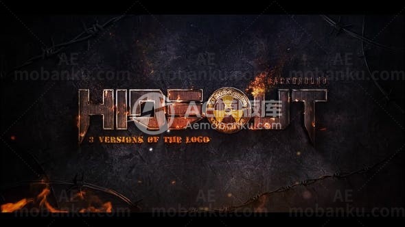 火焰燃烧效果标志AE模板