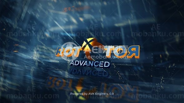 空间旋转3D效果文字版式AE模板