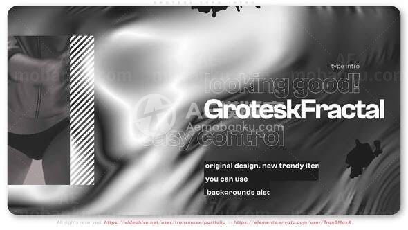 抽象背景版式片头AE模板