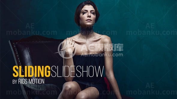 折叠效果转场时尚照片幻灯片AE模板