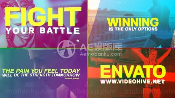 体育健身宣传片AE模板