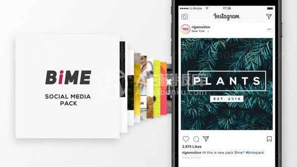 手机端产品展示包AE模板