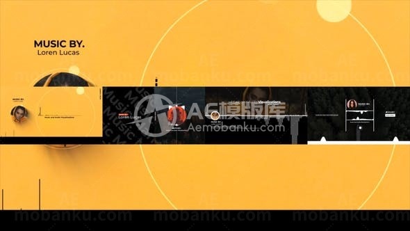 音频可视化均衡器展示AE模板