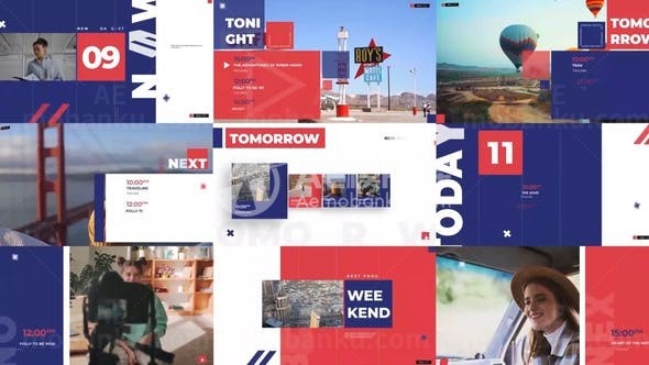 旅行栏目字幕包AE模板