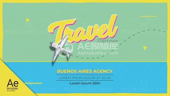 环球旅行宣传AE模板