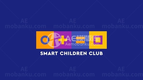 聪慧儿童俱乐部标志AE模板