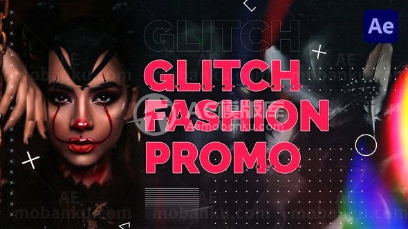 故障效果时尚艺术宣传AE模板