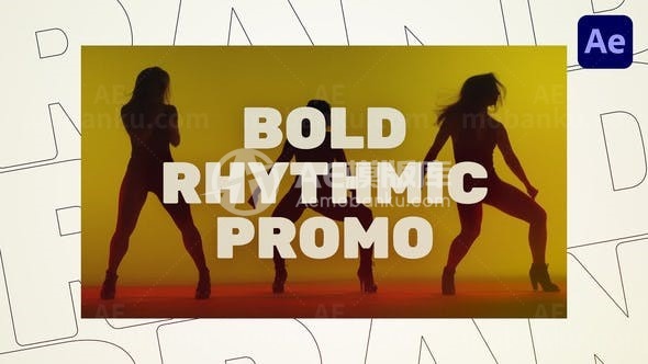 动态节奏粗体标题展示AE模板