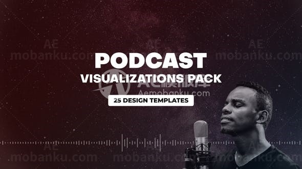 音频可视化版式包AE模板