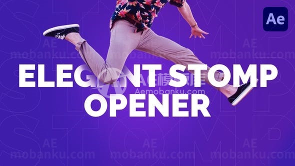 时尚动态节奏广告片头AE模板