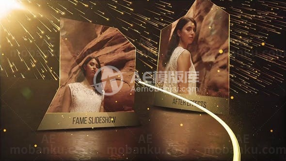 粒子特效背景奖项提名幻灯片AE模板