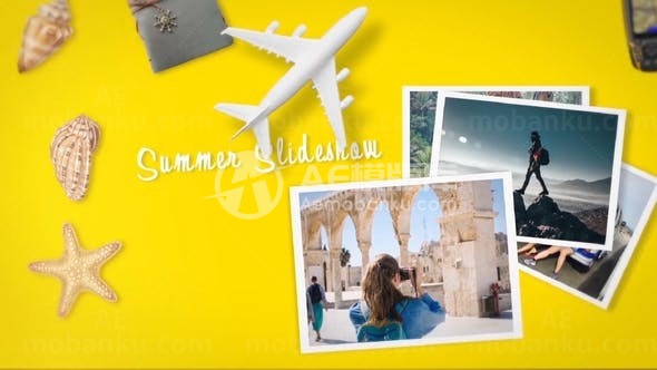 夏日旅行幻灯片AE模板