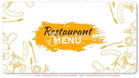 美食菜单图文价格展示AE模板