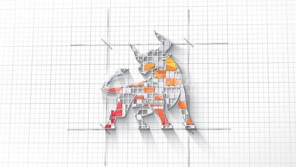 标志构建动画标志AE模板