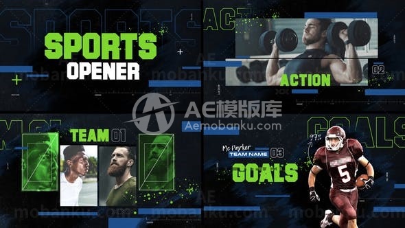 球类运动栏目片头AE模板