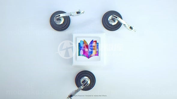 机械臂构建标志展示AE模板