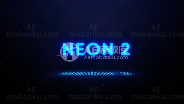 霓虹文字标题AE模板