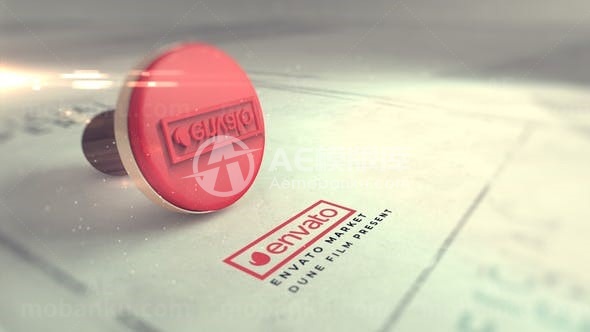 3D印章标志AE模板