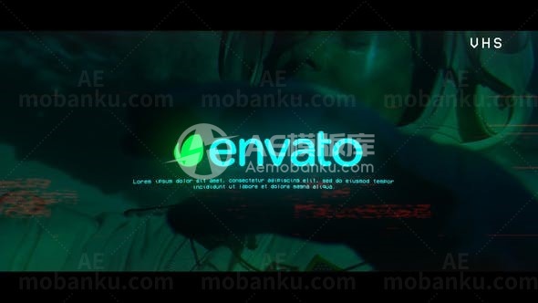 彩色故障效果标志AE模板