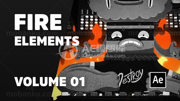 火焰元素特动画效包AE模板