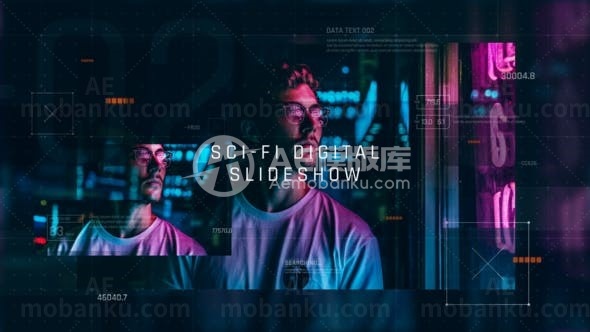 数字网络科幻公司幻灯片AE模板