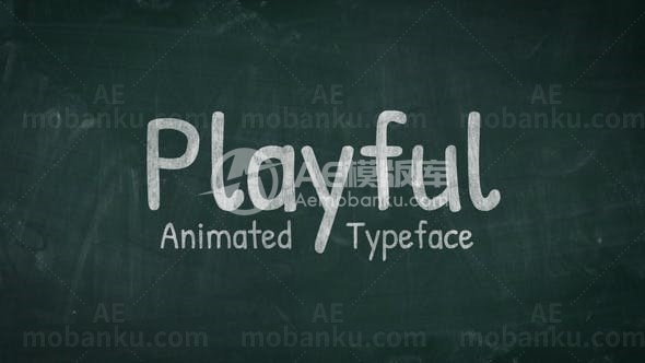 手写字母动画效果AE模板