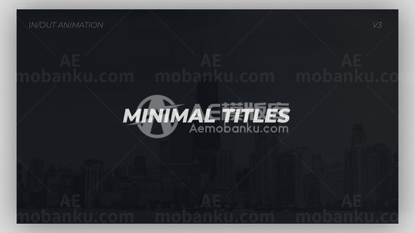 简洁文字字幕标题包AE模板