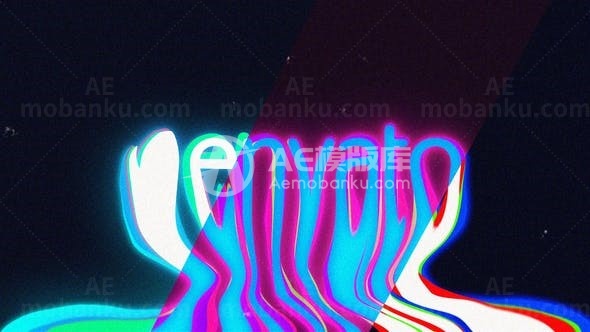 标志扭曲抽象效果动画AE模板