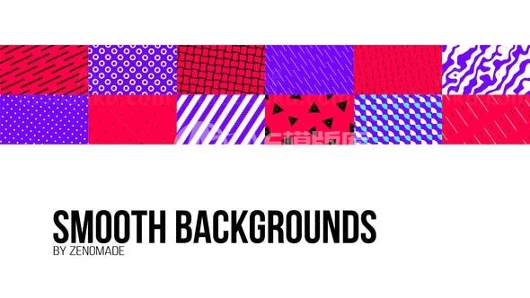 平滑抽象背景包AE模板