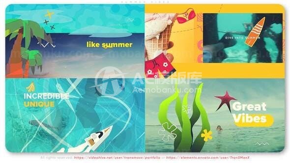 卡通风格假日播客片头AE模板