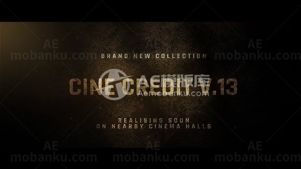 影视电影片尾谢幕文字标题AE模板