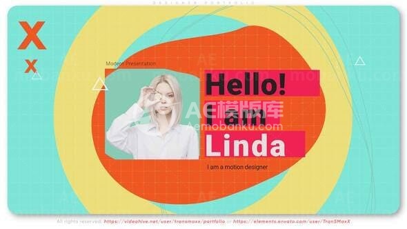 公司设计师作品集AE模板