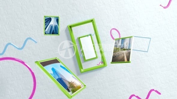 未来之门效果企业标志AE模板