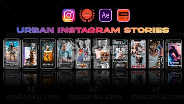 手机端时尚视频包AE模板